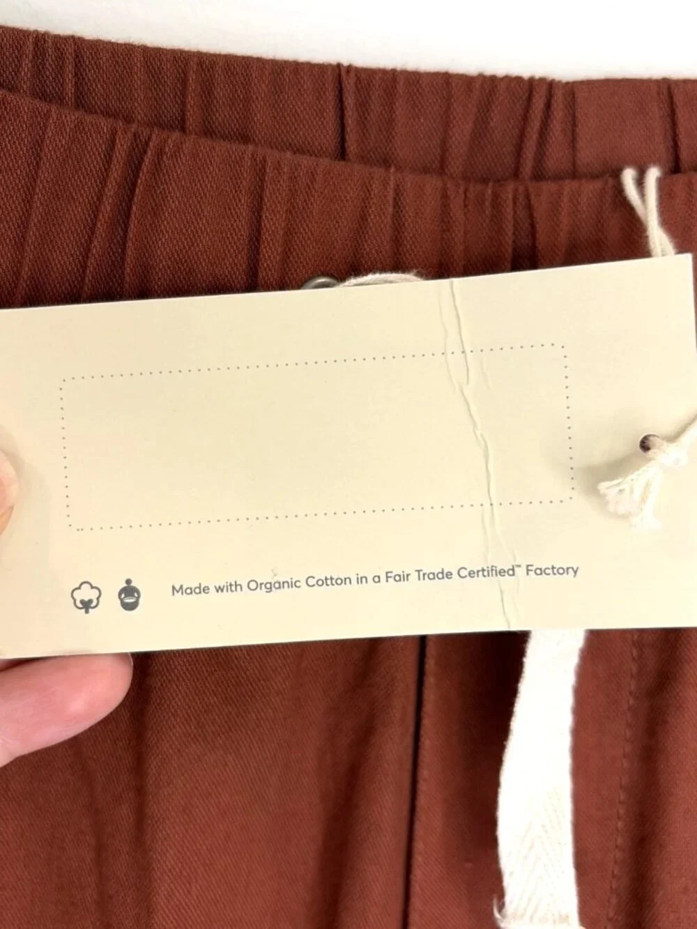 Pact Cropped Drawstring Pants in Rust
